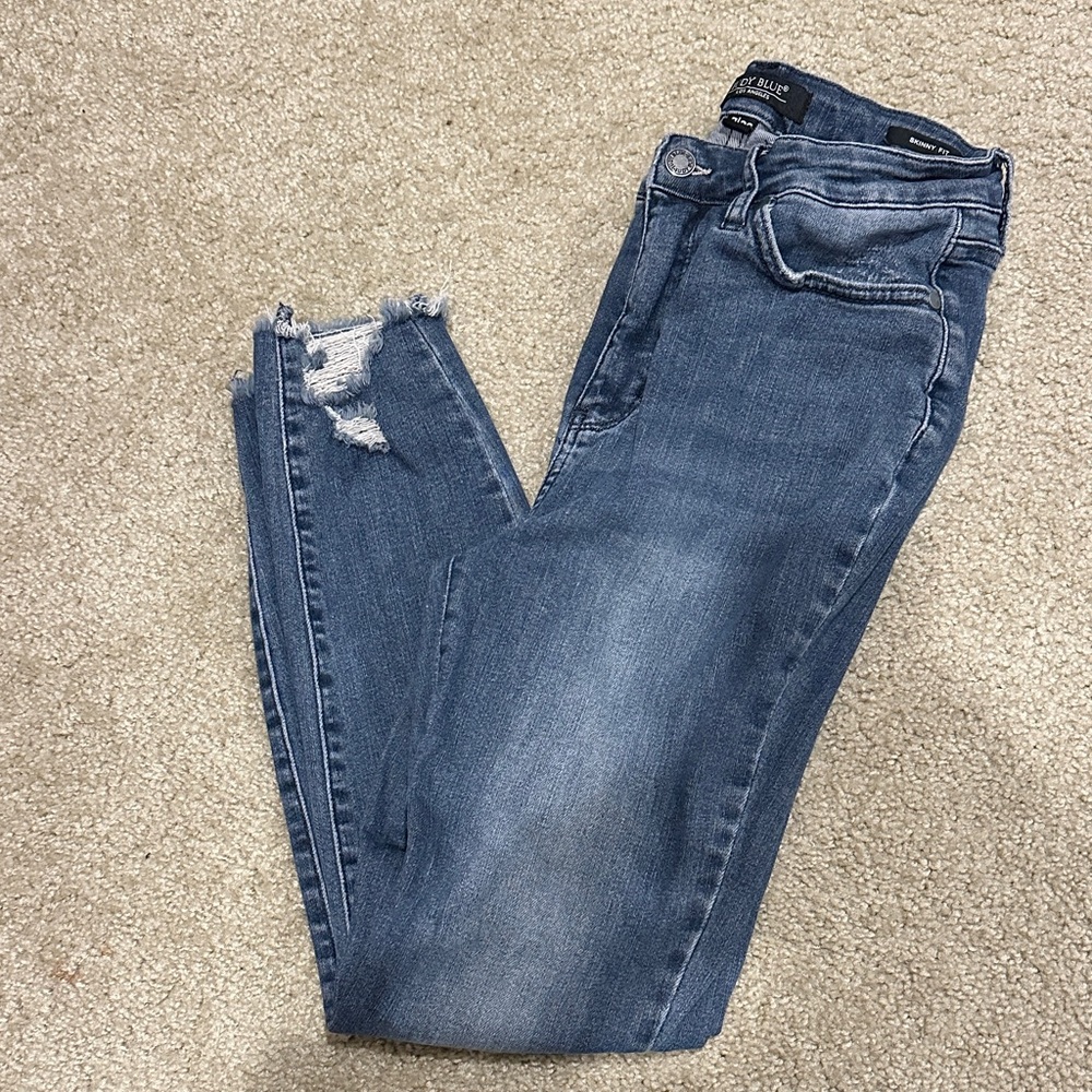 Judy Blue Women's Distressed Skinny Jeans - Blue